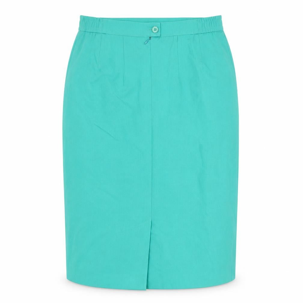 Front view of ara women’s green polyester straight & pencil skirt, size UK 16, zip