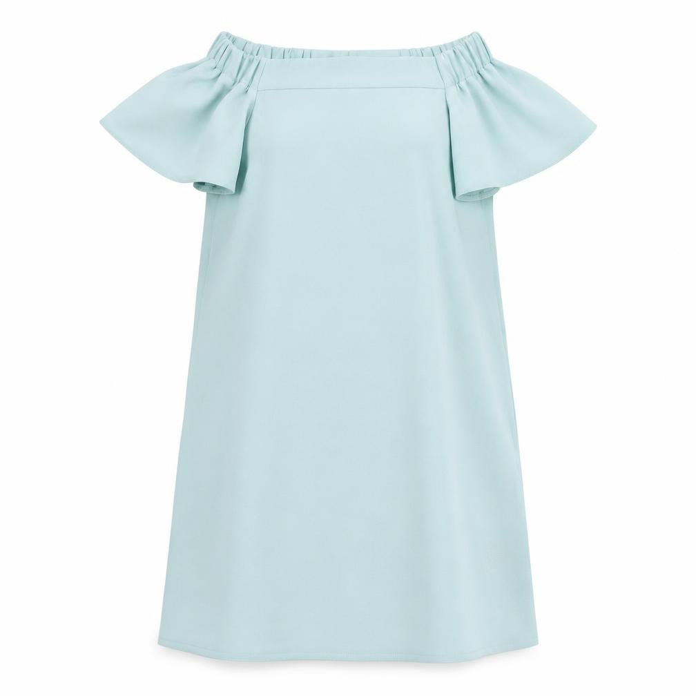 Topshop Womens Green Polyester T-Shirt Dress Size 6 Round Neck Pullover