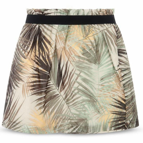 H&M Womens Green Geometric Polyester A-Line Skirt Size 10 - Leaf Print