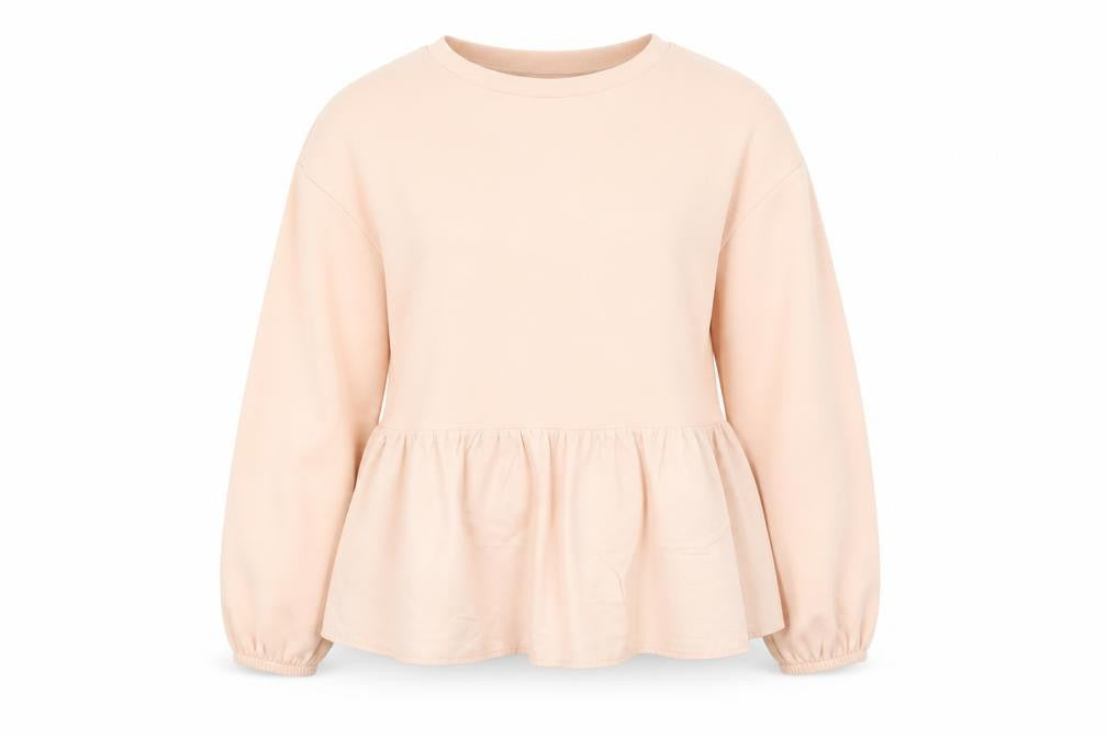 Front view of Primark women’s pink cotton pullover sweatshirt, size M, pullover -, size UK 12-14