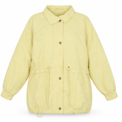 Klass Womens Yellow Trench Coat Coatigan Size S Button - Adjustable Waist
