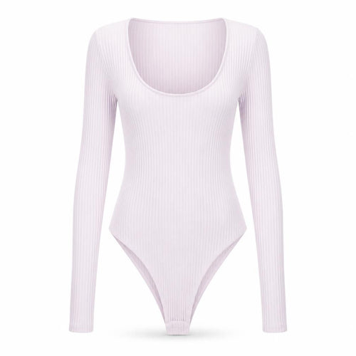 Zara Womens Purple Viscose Bodysuit One-Piece Size S Snap - Ribbed