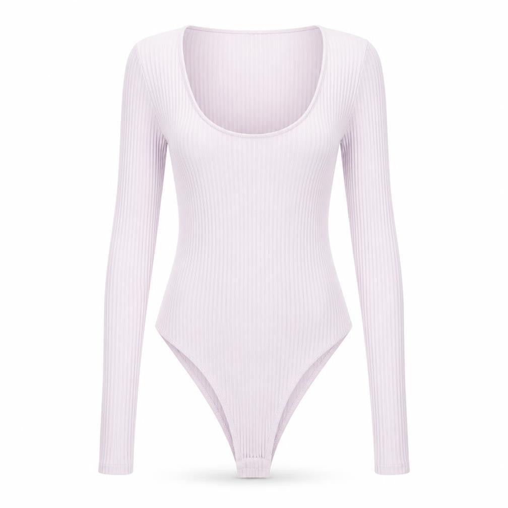 Zara Womens Purple Viscose Bodysuit One-Piece Size S Snap - Ribbed