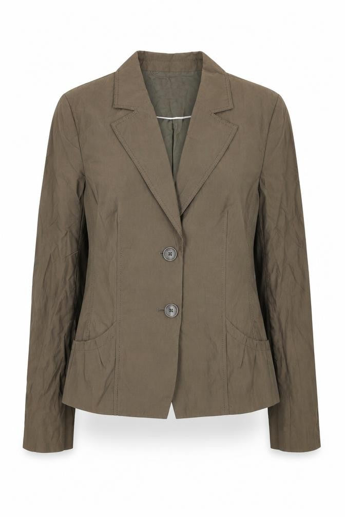 Front view of ESPRIT women’s brown jacket blazer, size UK 10, button