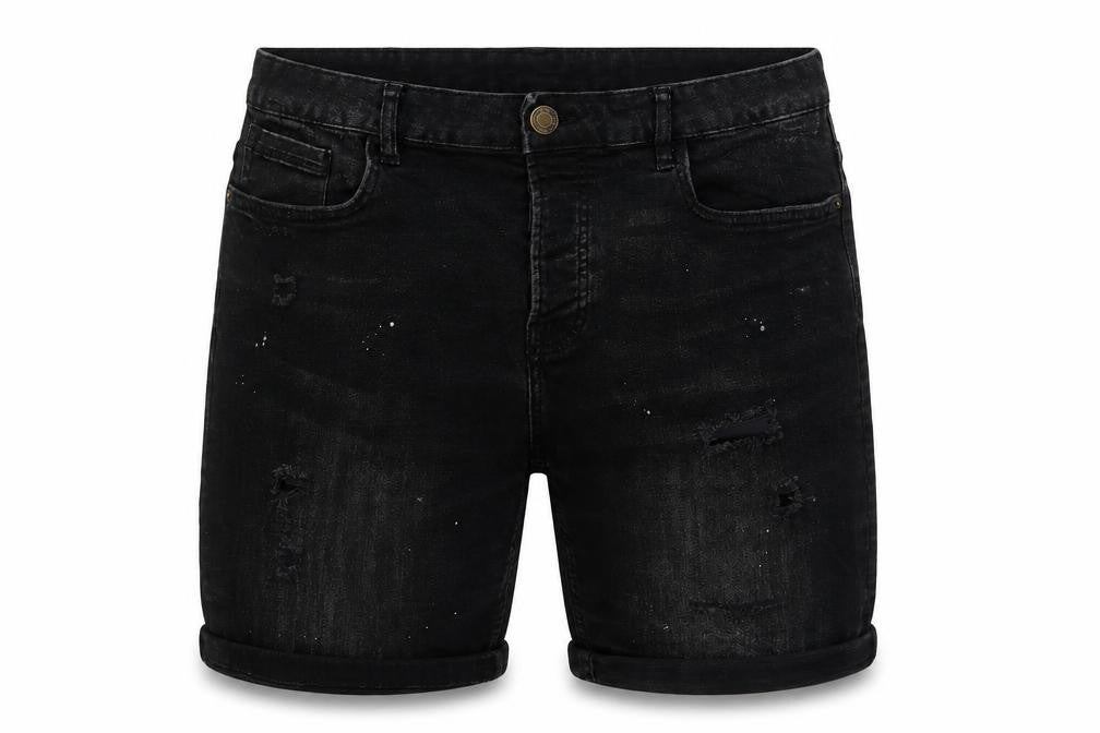 Denim & Co. Womens Black Cotton Bermuda Shorts Size 34 in L10 in Regular Button