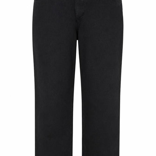 Marks and Spencer Womens Black Cotton Straight Jeans Size 38 in L29 in Regular Button