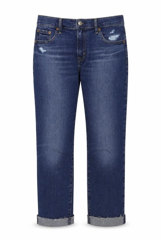 Gap Womens Blue Cotton Straight Jeans Size 29 in L25 in Regular Button