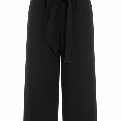 New Look Womens Black Polyester Trousers Size 6 L21 in Regular Tie