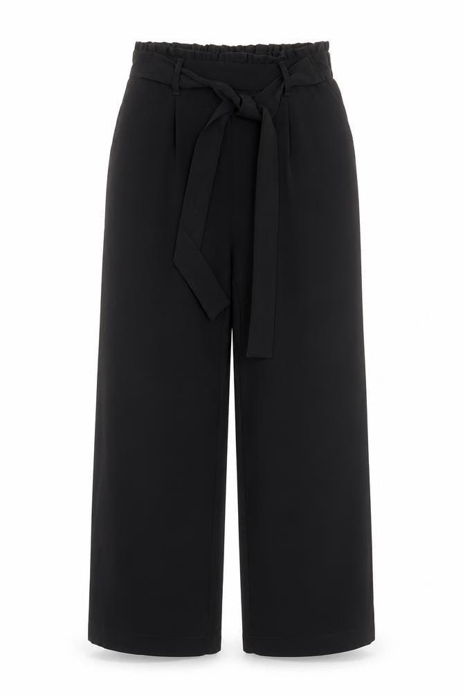 New Look Womens Black Polyester Trousers Size 6 L21 in Regular Tie