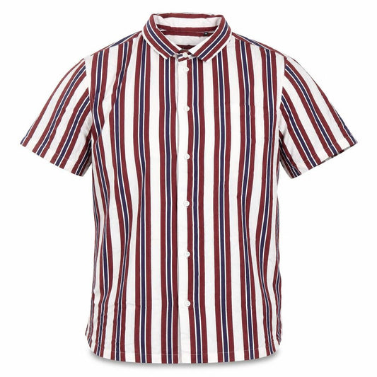 Yolc Mens Multicoloured Striped Viscose Button-Up Size M Collared Button