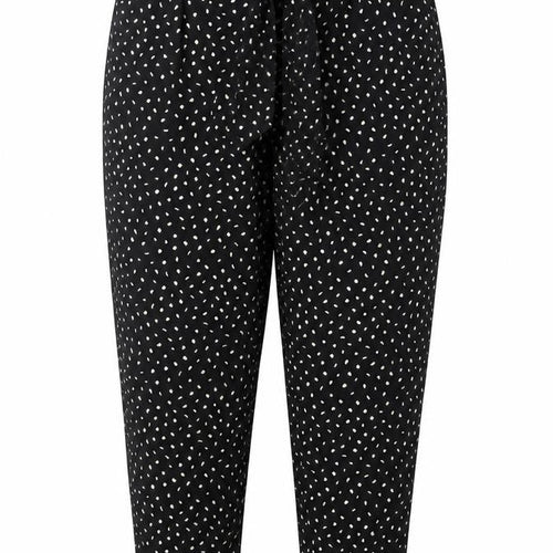 Marks and Spencer Womens Beige Polka Dot Polyester Bloomer Trousers Size 10 L28 in Regular Tie