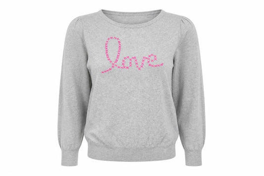 Front view of Next women’s grey cotton basic t-shirt, size UK 12, round neck - love