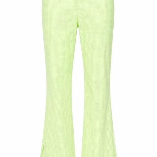 Primark Womens Green Check Viscose Sweatpants Trousers Size 10 L32 in Regular Zip