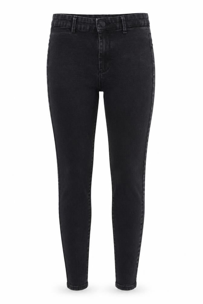 Denim & Co. Womens Grey Cotton Skinny Jeans Size 10 L30 in Regular Button