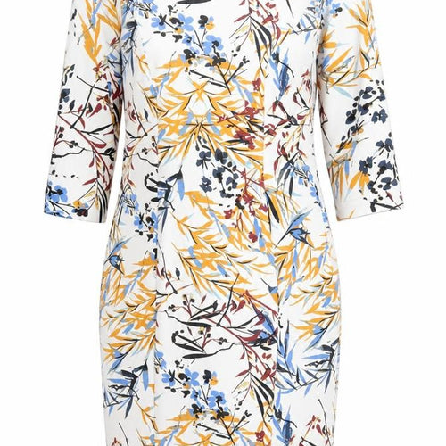 Autograph Womens Multicoloured Geometric Polyester Pencil Dress Size 14 Round Neck Zip