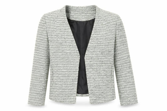 Front view of Topshop women’s green jacket, size UK 8