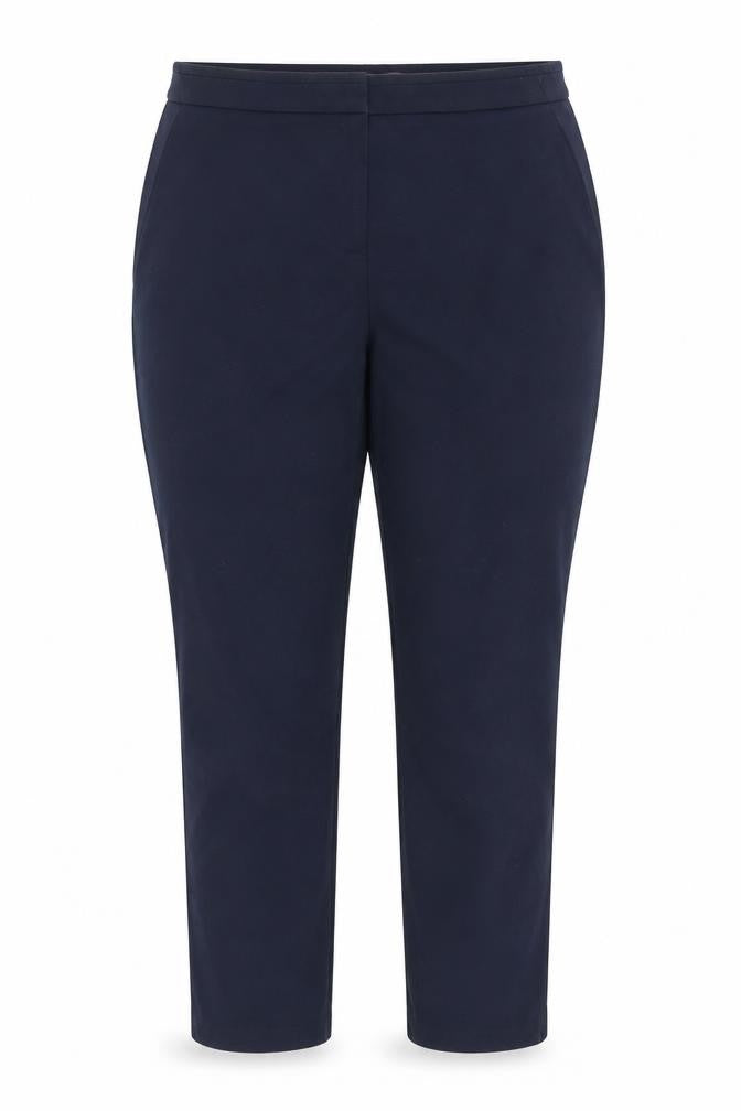 Marks and Spencer Womens Blue Polyester Bloomer Trousers Size 18 L29 in Slim Hook & Eye