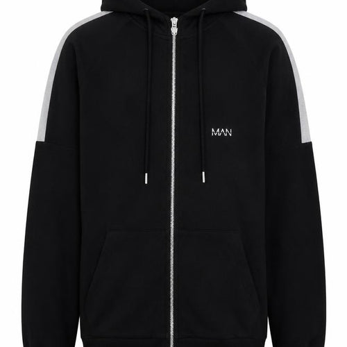 Boohoo Mens Beige Cotton Full Zip Hoodie Size S