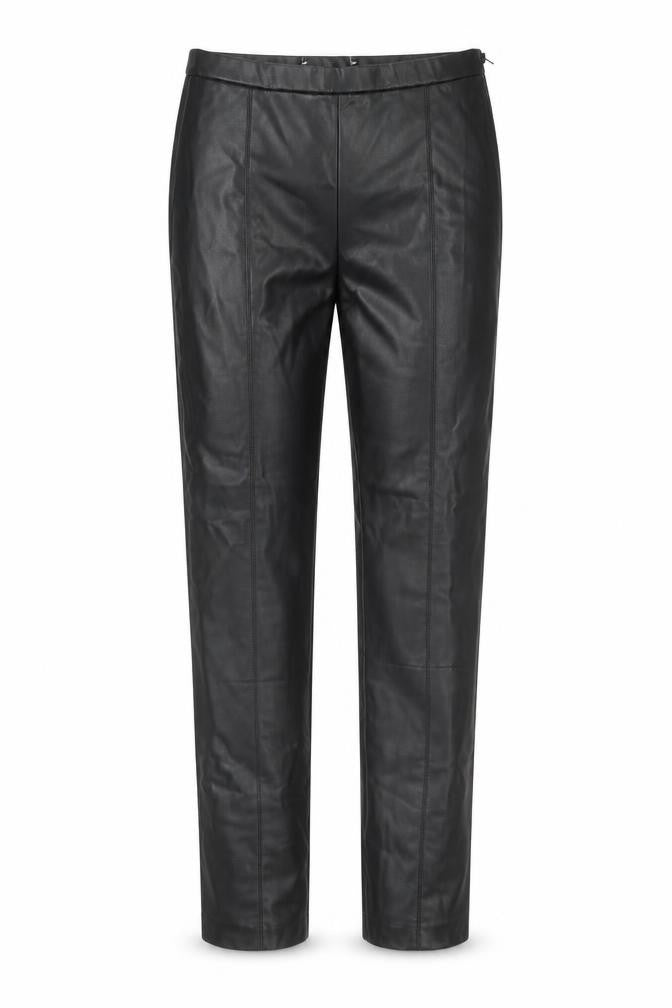 Zara Womens Black Polyurethane Trousers Size 24 in L28 in Regular Zip