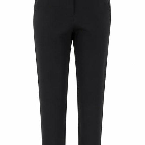 Marks and Spencer Womens Black Viscose Trousers Size 8 L30 in Slim Hook & Eye