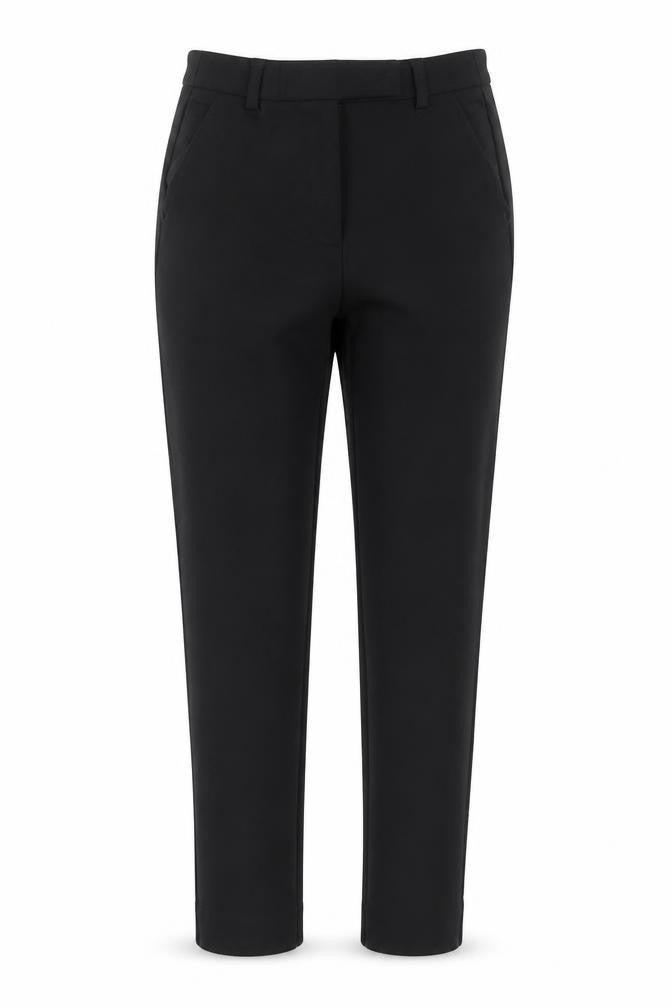 Marks and Spencer Womens Black Viscose Trousers Size 8 L30 in Slim Hook & Eye