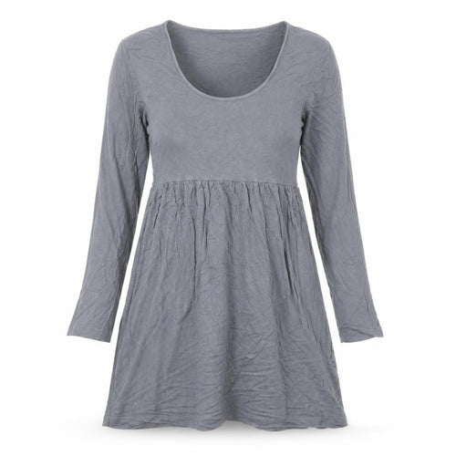 NEXT Womens Grey Viscose Skater Dress Size 10 Scoop Neck Pullover