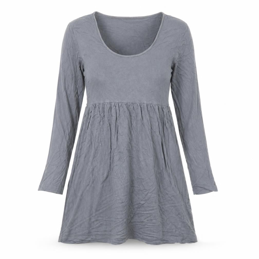 NEXT Womens Grey Viscose Skater Dress Size 10 Scoop Neck Pullover