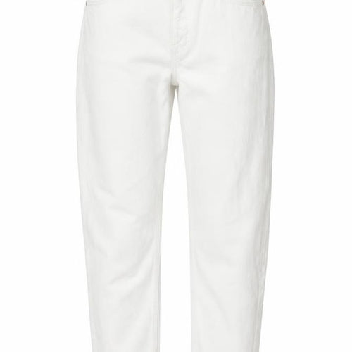 Topshop Womens White Cotton Mom Jeans Size 28 in L30 in Regular Button