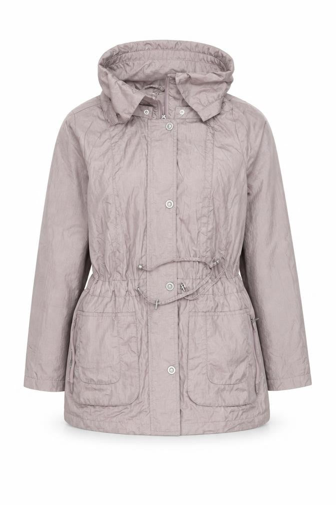 Front view of Bonmarché women’s pink jacket, size UK 12, zip