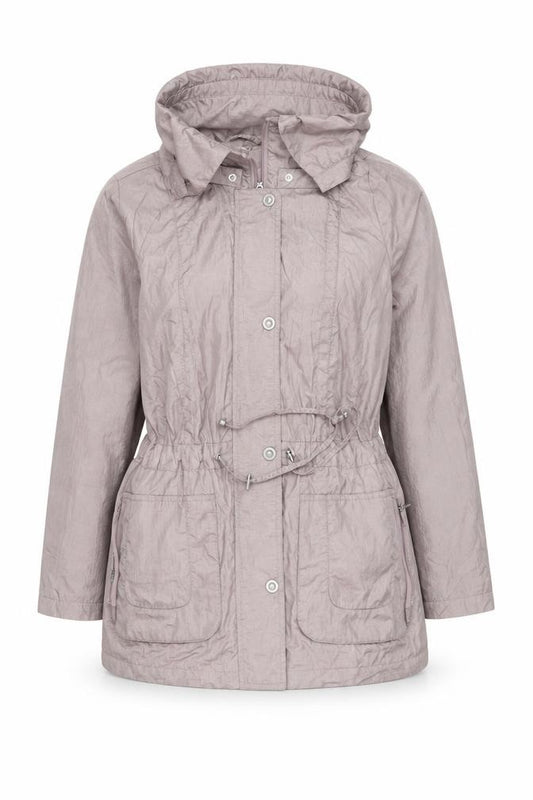 Front view of Bonmarché women’s pink jacket, size UK 12, zip