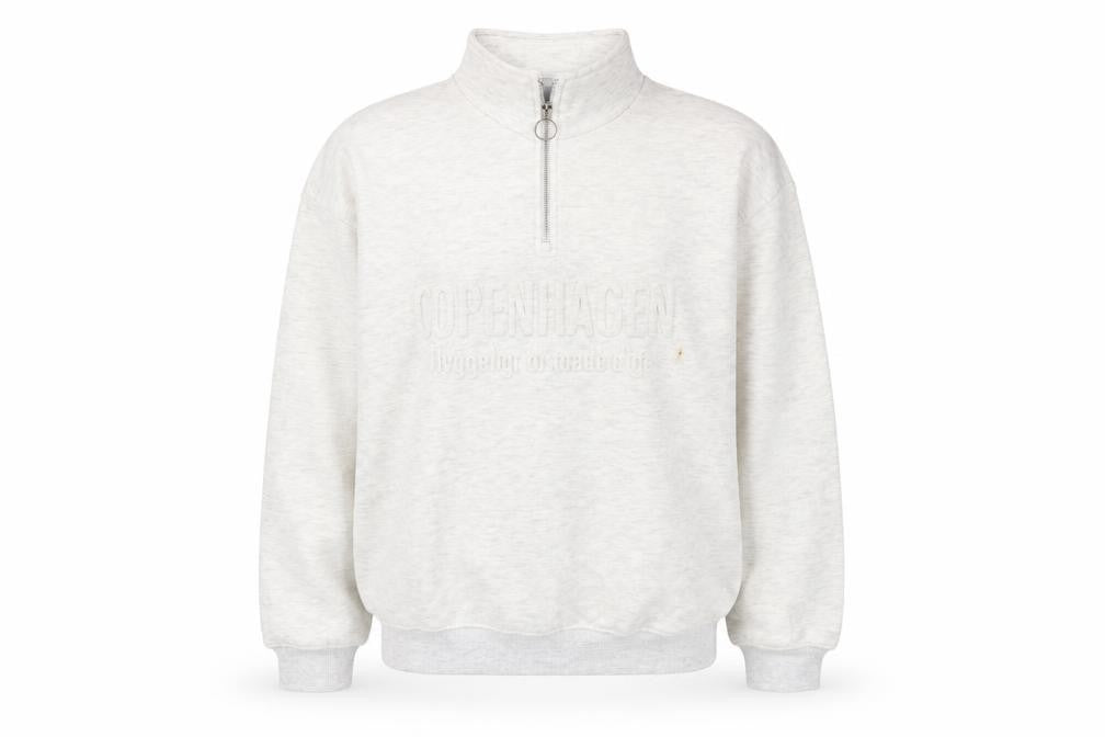 Bershka Mens Grey Cotton Pullover Sweatshirt Size M - Copenhagen