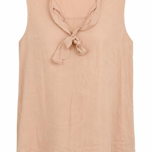 Marks and Spencer Womens Beige Viscose Tunic Blouse Size 16 V-Neck