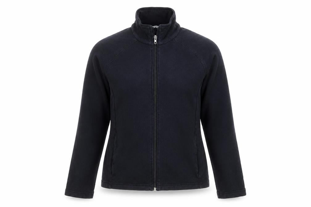 Marks and Spencer Womens Black Cotton Full Zip Sweatshirt Size 10 Zip