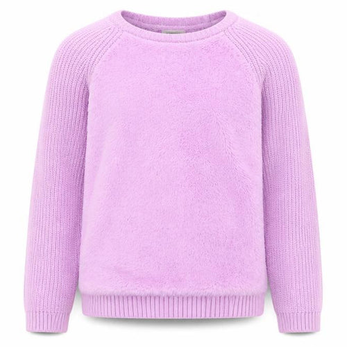 LC Waikiki Girls Purple Round Neck Acrylic Pullover Jumper Size 10-11 Years Pullover - Fluffy Front