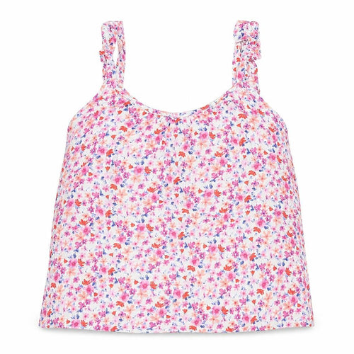 George Womens Multicoloured Floral Viscose Cropped Tank Size 10 Scoop Neck