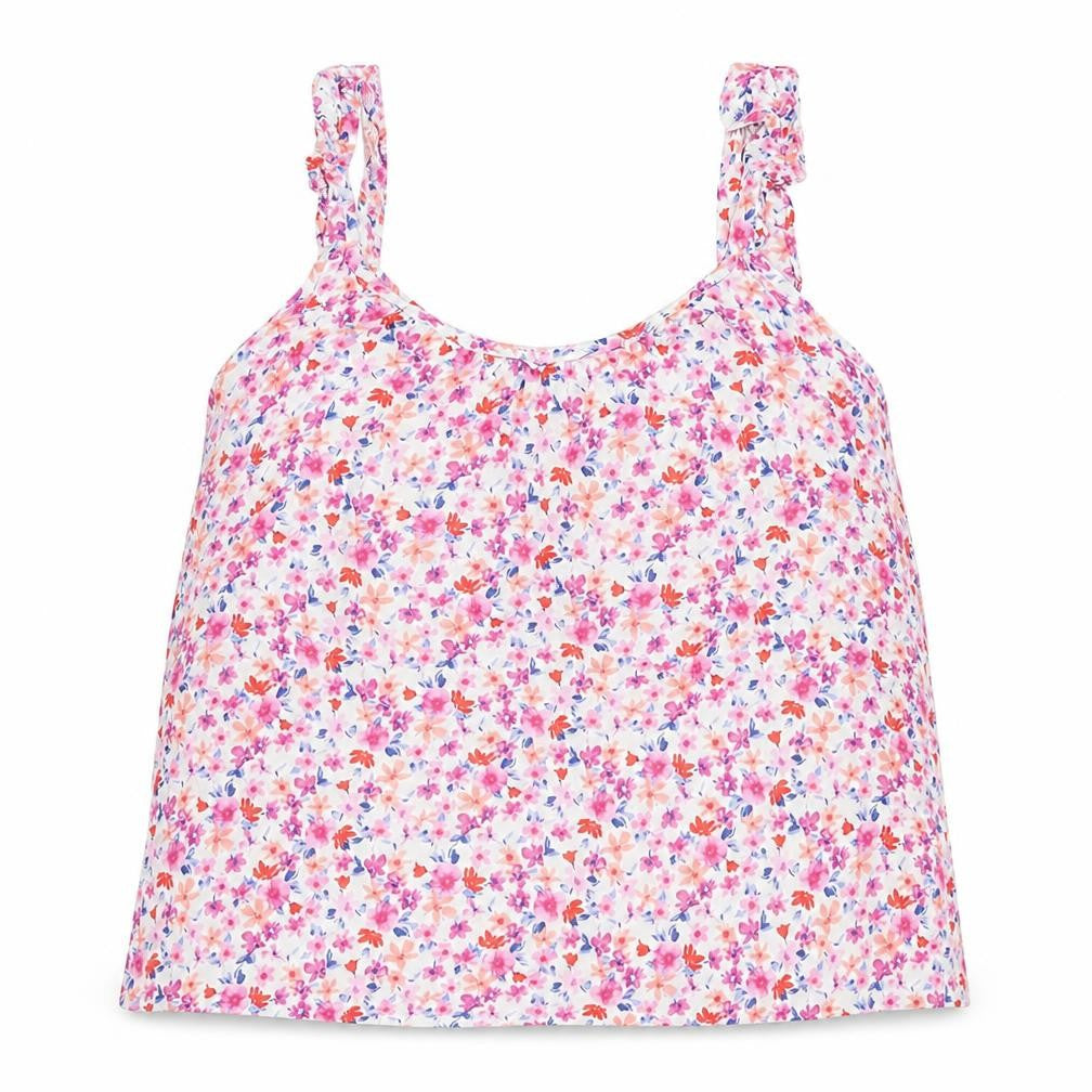 George Womens Multicoloured Floral Viscose Cropped Tank Size 10 Scoop Neck
