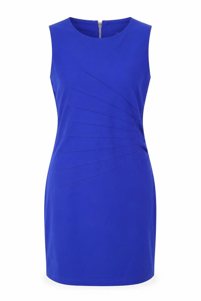 Apricot Womens Blue Viscose A-Line Size 10 Round Neck Zip