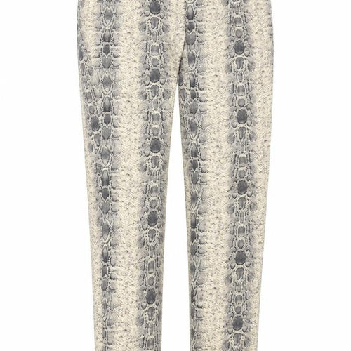 A&G Womens Beige Animal Print Cotton Straight Jeans Size 14 L26 in Regular Zip - Snake Print