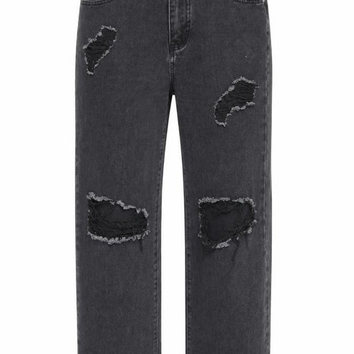 SheIn Womens Black Cotton Straight Jeans Size M L28.5 in Regular Zip
