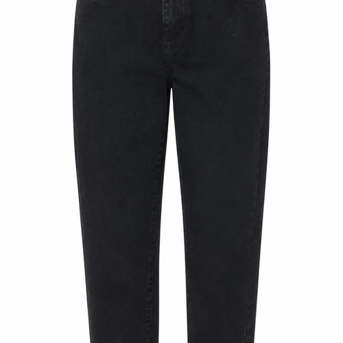 Boohoo Womens Black Cotton Straight Jeans Size 8 L24 in Regular Zip