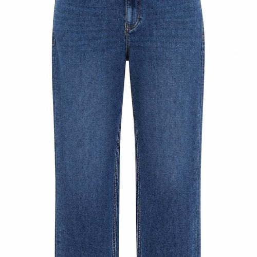 Mark Shale Womens Blue Cotton Straight Jeans Size 10 L22 in Regular Button