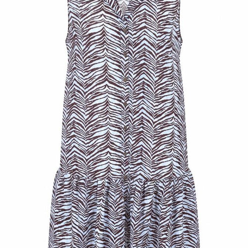 Primark Womens Multicoloured Animal Print Polyester Slip Dress Size 44 Collared Button - Tiger Print