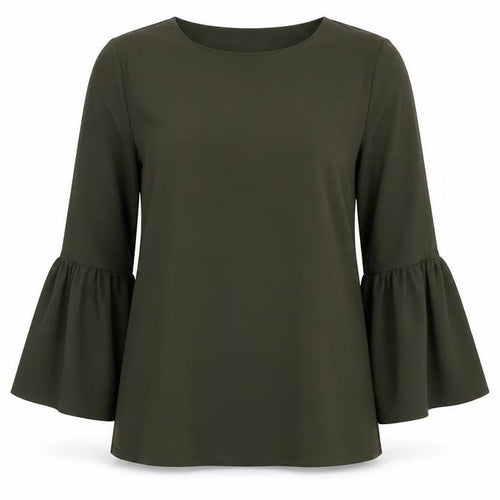 Jasminah Paris Womens Green Polyester Ball Gown Size S Round Neck Pullover