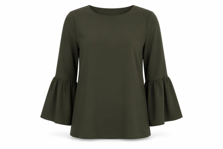 Jasminah Paris Womens Green Polyester Ball Gown Size S Round Neck Pullover