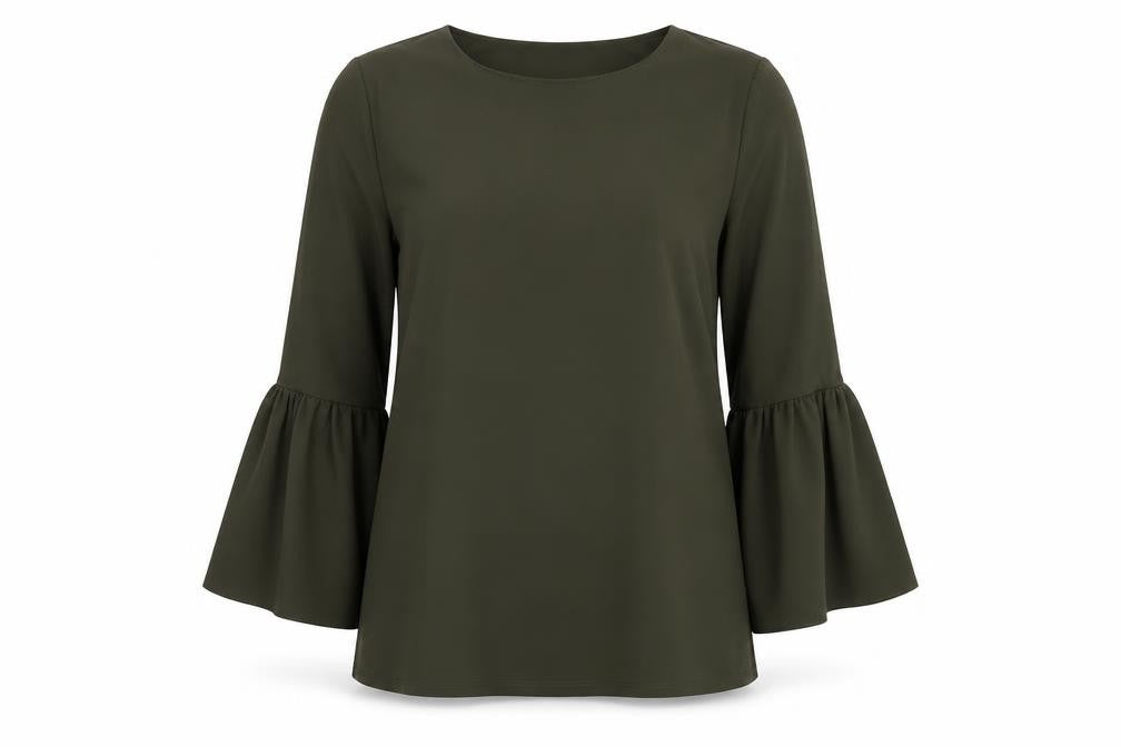 Jasminah Paris Womens Green Polyester Ball Gown Size S Round Neck Pullover