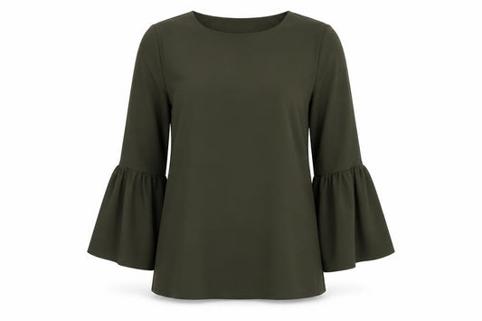 Jasminah Paris Womens Green Polyester Ball Gown Size S Round Neck Pullover