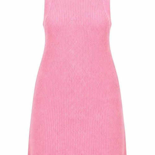 Papaya Womens Pink Acrylic Slip Dress Size S Round Neck Pullover