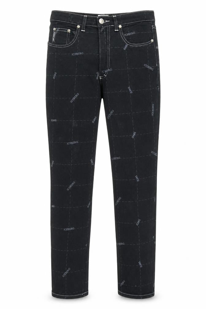 Gilmar Womens Black Geometric Cotton Skinny Jeans Size 29 in L28 in Regular Zip