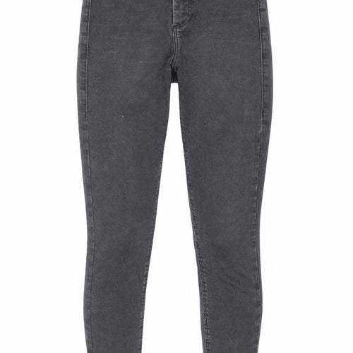 Topshop Womens Black Cotton Skinny Jeans Size 25 in L25.5 in Slim Zip