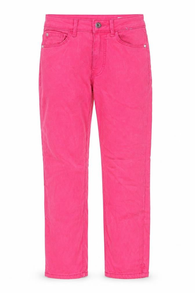 Marks and Spencer Womens Pink Cotton Straight Jeans Size 6 L24 in Regular Button